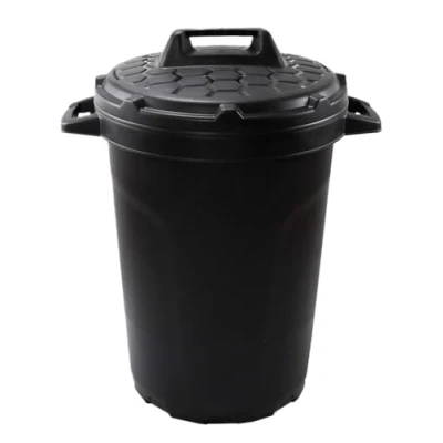 Abbildung von Ward Abfalleimer mit Deckel, 90 Liter, 63,2 x 72,8 cm schwarz