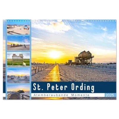 Abbildung von St. Peter Ording Atemberaubende Momente (Wandkalender 2025 DIN A3 quer), CALVENDO Monatskalender