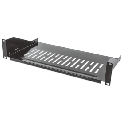 Abbildung von Intellinet 19&quot; Fachboden zur Frontmontage 2 HE ( Montage an den beiden vorderen Profilschienen ) 250 mm Tiefe schwarz 712507