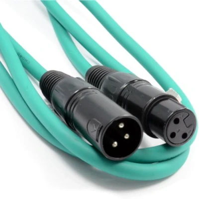 Abbildung von Ausgewogen XLR Mikrofon Anschlusskabel Männlich Zum Weiblich Audio Kabel Grün 1,5 m [1.5 Meter/1,5m]