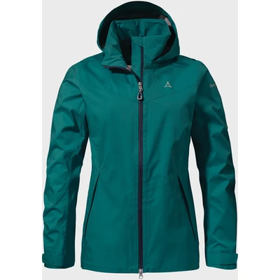 Abbildung von Schöffel Aiplspitz Regenjacke / wasserabweisende Jacke, Damen, Größe: 40, Grün