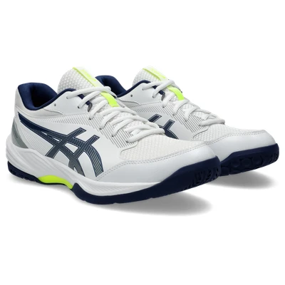 Abbildung von Asics Geltask 4 Handballschuh, Herren, Größe: 47, White/blue expanse Textil/synthetik