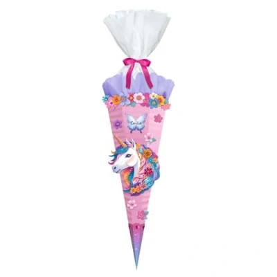 Abbildung von URSUS Ludwig Bähr Schultüte Schultüten Bastelset EASY LINE Fancy Unicorn EINHORN 68cm