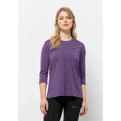 Abbildung von Jack Wolfskin Crosstrail 3/4 Langarmshirt, Damen, Größe: XS, Ultraviolet