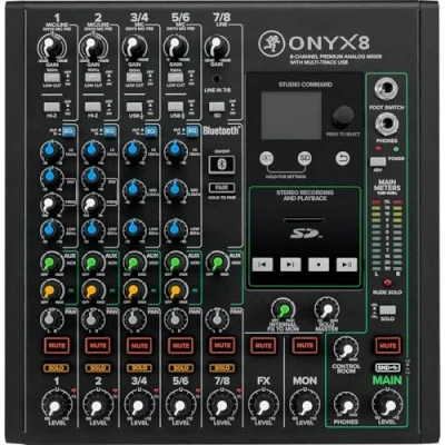 Abbildung von Mackie Onyx8 8 Kanal Premium Analogmischpult mit Multi Track USB
