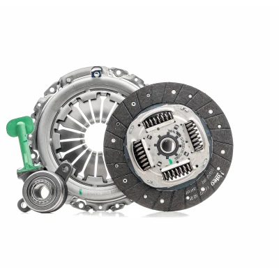 Abbildung von VALEO KIT3P (CSC) 834094 Kupplungssatz mit Kupplungsdruckplatte, Zentralausrücker Kupplungsscheibe 215 RENAULT: Kangoo I Rapid, MEGANE 2 Kombi