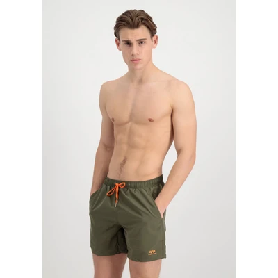 Abbildung von Alpha Industries Badeshorts, Herren, Größe: Large, Dark olive