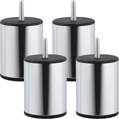 Abbildung von SO TECH® Möbelfuß 4er Set UNIFORM Ø 60 / H 80 mm Chrom poliert, Sockelfüße Sofafüße Bettfüße