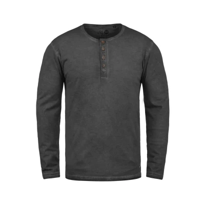 Abbildung von Solid Sdtimur Langarmshirt, Herren, Größe: Small, Black