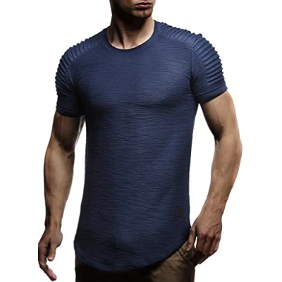 Abbildung von Leif Nelson Rundhals Tshirt basic, Herren, Größe: Small, Dunkelblau