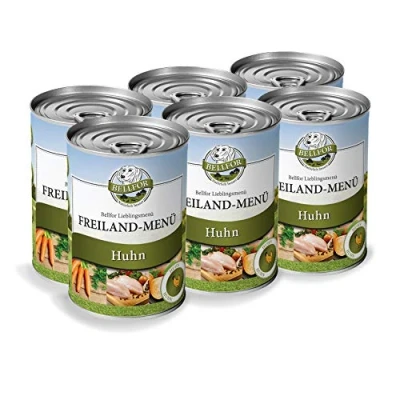 Abbildung von Bellfor Hundefutter Nass mit Huhn Freiland Menü 400 g