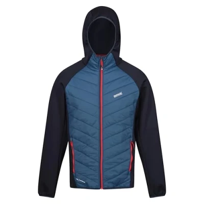 Abbildung von Regatta Herren Padded Hooded Soft Shell Jacket Gefütterter Mantel, Moonlight Denim,