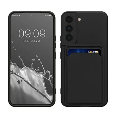 Abbildung von kwmobile Handyhülle kompatibel mit Samsung Galaxy S22 Hülle Handy Cover Fach für Karten in Schwarz