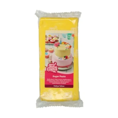Abbildung von FunCakes Rollfondant Mellow Yellow: Einfach zu verwenden, glatt, flexibel, weich und biegsam, perfekt zum Dekorieren von Kuchen, Halal, koscher glutenfrei. 1 kg