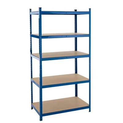 Abbildung von ESTEXO Steckregal Lagerregal 21 Modelle wählbar Schwerlastregal Regal Kellerregal Werkstattregal Werkbank Garagenregal (Blau / 200x100x60cm 875kg)