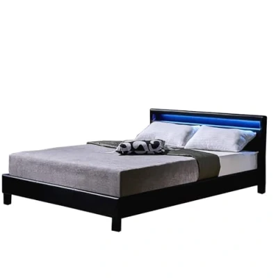 Abbildung von HOME DELUXE Bett LED ASTRO (Set, 2 tlg., und Lattenrost), extra großes gepolstertes Kopfteil,Variante mit oder ohne Matratze