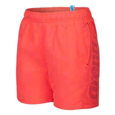 Abbildung von Arena Boy&#039;s Fundamentals Logo JR Boxer R Swim Trunks, Calypso Coral Dark Purple, 12 13 Jahre