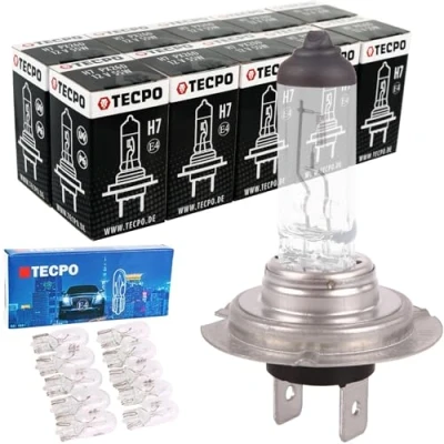 Abbildung von TECPO 10x H7 Auto Lampe 12V 55W PX26d Glühbirne Premium Halogenlampe