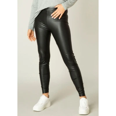Abbildung von Base Level Leggings Ysabel In glänzender Lederimitat Optik