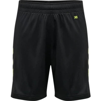 Abbildung von Hummel Hmlcore kurze Sporthose für Kinder, Größe: 164, Black/lime popsicle