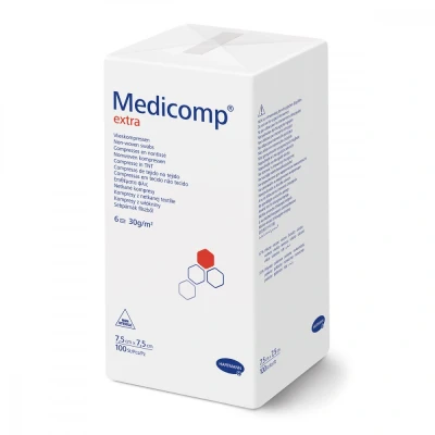 Abbildung von Medicomp Extra Kompressen 7,5x7,5 cm unsteril