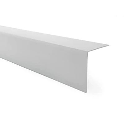 Abbildung von Quest PVC Winkelprofil Kunststoff Selbstklebend Kantenschutz Eckenschutz Eckleiste Winkelleiste, 20x20mm, 200cm, grau