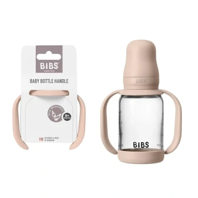 Abbildung von Bibs Babyflaschengriff, einfacher und bequemer Griff, rutschfeste Oberfläche, BPA frei, spülmaschinenfest, Babyflaschenzubehör, ab 6 Monaten, Rouge
