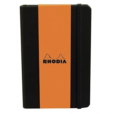 Abbildung von Rhodia 118769C Web Notebook (DIN A5, 14,8 x 21 cm, elfenbein, liniert, dot grid, 90 g, 96 Blatt) 1 Stück schwarz