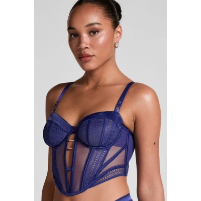 Abbildung von Hunkemöller Nicht gepolsterter Longline Bügel BH Missy Blau