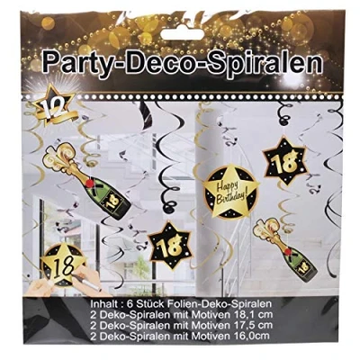 Abbildung von Udo Schmidt 13029 Party Spiralen 12 tlg. Zahl: 18