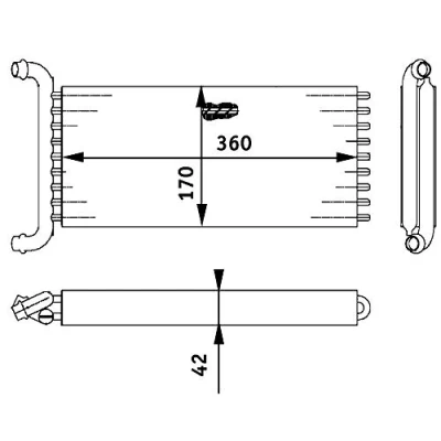 Abbildung von MAHLE ORIGINAL AH 113 000P Wärmetauscher