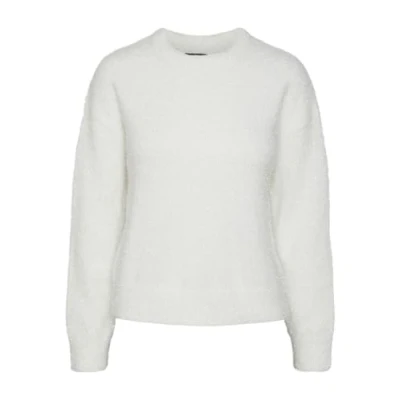 Abbildung von Pieces Oneck Strickpullover, Damen, Größe: XL, Cloud dancer