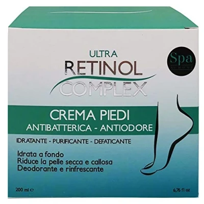 Abbildung von Retinol Complex Fußcreme, antibakteriell, geruchshemmend, feuchtigkeitsspendend, reinigend
