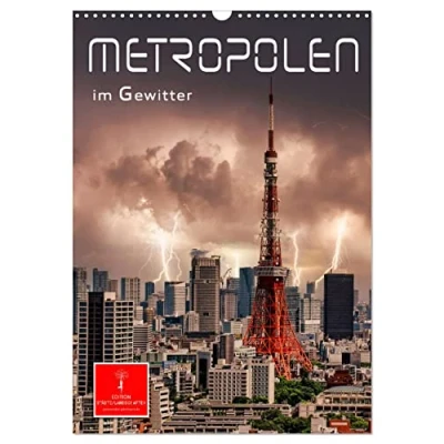 Abbildung von Metropolen im Gewitter (Wandkalender 2025 DIN A3 hoch), CALVENDO Monatskalender