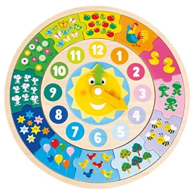Abbildung von New Classic Toys 18253 Runde Puzzle Uhr FSC