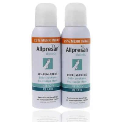 Abbildung von Allpresan Fußschaum diabetic INTENSIV + REPAIR mit Urea 125 ml 2er Pack