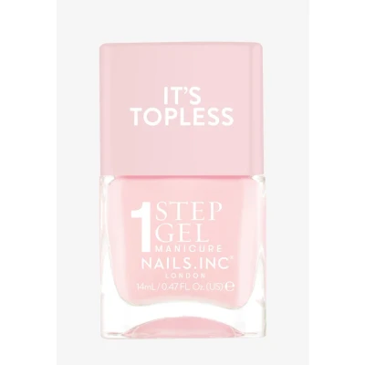 Abbildung von Nails Inc Topless Dakota (leuchtendes Pink) Gel Nagellack ohne UV 1 Schritt Maniküre ca 8 Tagen Halt Schnelltrocknend, vegan &amp; 21 free Für Kinder Erwachsene Base Coat Top