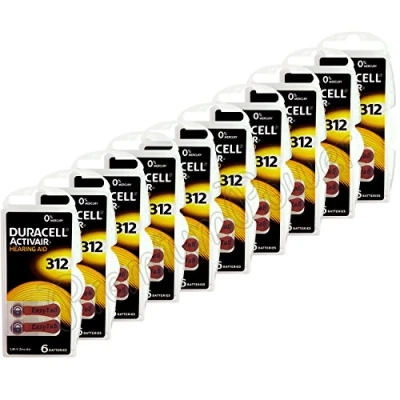 Abbildung von Duracell Hörgerätebatterien, Größe 312, 40 Batterien (3. Einheiten)