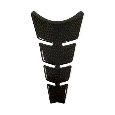 Abbildung von 4R Quattroerre.it 1898 Tankpad 3D Motorrad Tankschutz Slim echte Kohlefaser, 19 x 13 cm