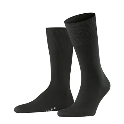 Abbildung von FALKE Herren Socken Airport M So Wolle Baumwolle einfarbig 1 Paar, Grün Forest 7474, 41 42