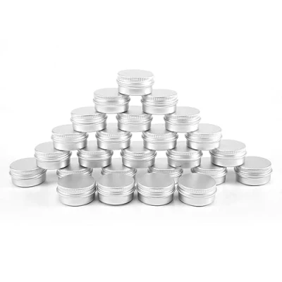 Abbildung von Qerwsdty 25 Stück Aluminium Döschen,Cremedose Leer Metall Tiegel Kleine Dosen Cremedöschen mit Deckel für Lippenbalsam Kosmetik Creme Proben Nagelkuns