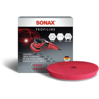 Abbildung von SONAX ExzenterPad hart 125 (1 Stück) zum maschinellen Polieren von Lacken mit Exzenterpoliermaschinen Art Nr. 04923000