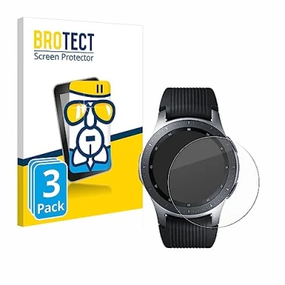 Abbildung von BROTECT Schutzglas für Samsung Galaxy Watch (46 mm) (3 Stück) Schutzfolie Panzer Folie Glas [Extrem Kratzfest 9H, Anti Fingerprint,