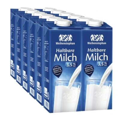 Abbildung von Weihenstephan Haltbare Milch 3,5% 1000 Mililiter X 12 STÜCK mit pufai grocery gratis