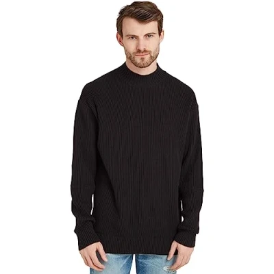 Abbildung von Calvin Klein Jeans Blown UP Ck MOCK Strickpullover, Herren, Größe: Large, black