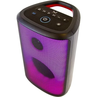 Abbildung von Majestic Flame 22 PRO Bluetooth Lautsprecher 5.3, 6 LED Lichteffekte, USB/AUX IN/MIC, wiederaufladbarer Akku, TWS Funktion, Tragegriff