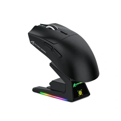 Abbildung von ATTACK SHARK X1 Gaming Mouse with Touchpad RGB Charging Dock, PixArt PAW3395PRO Sensor, BT/2.4G Wireless/Wired Mouse, 40000 DPI, 53g Superlight Gamer Mice for Win11/Xbox/PS/Mac (Black)