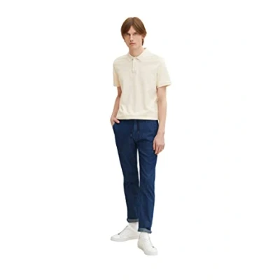 Abbildung von TOM TAILOR Herren Josh Regular Slim Hose im Jeans Look 1031268, 10114 Clean Dark Stone Blue Denim, 34W / 32L