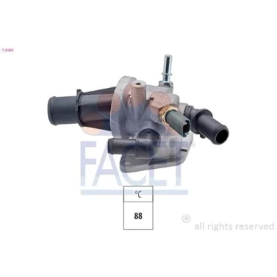 Abbildung von FACET 7.8580 Kühlwasserthermostat 88 Made in Italy OE Equivalent mit Dichtung FIAT: 500 Schrägheck, Punto II Panda Schrägheck