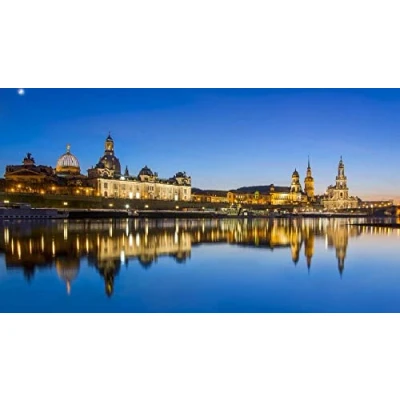 Abbildung von Dresden Nachtansicht Deutschland DIY 5D Diamond Painting by Number Unique Kits Home Wall Decor Crystal Strass